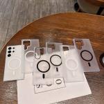 Hard PC Matte Magnetic Wireless Charging Phone Case For Samsung Galaxy S25 Ultra S24 S23 S22 S21 S20 FE Shockproof Funda Cover