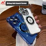 N Nucwin Magsafe Case for iPhone 15 16 17 Pro Max Air Plus Airbag Shockproof Clear Silicone Cover for iPhone 11 12 13 14 Pro Max