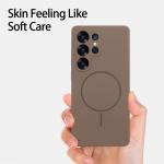 Original Liquid Silicone Case For Samsung Galaxy S25 S24 S23 Plus Ultra Magnetic For Magsafe Wireless Charge Soft Bumper Cover