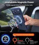 TORRAS Magnetic Shockproof for iPhone 17 Pro Case, Fit for MagSafe, Military-Grade Protection, Camera Control Button, Slim Translucent Anti-Fingerprint Phone Case for iPhone 17 Pro 6.3", Deep Blue