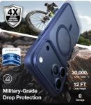 TORRAS Magnetic Shockproof for iPhone 17 Pro Case, Fit for MagSafe, Military-Grade Protection, Camera Control Button, Slim Translucent Anti-Fingerprint Phone Case for iPhone 17 Pro 6.3", Deep Blue