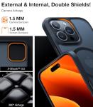 TORRAS Ultra Magnetic for iPhone 15 Pro Case, [3X Military-Grade Drop Tested] [Compatible with MagSafe], Shockproof Translucent Durable Slim Protective Anti-Scratch Anti-Fingerprint, Black