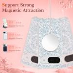 RALEAVO for Google Pixel 10/10 Pro Case Compatible with MagSafe Clear Floral Pattern Design Cute for Girls Women Slim Magnetic Hard Back Shockproof Phone Case for Pixel 10/10 Pro,Blue Flowers