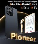 TORRAS Magnetic Slim Fit Designed for iPhone 15 Pro Case 2023, [Compatible with MagSafe] [Ultra Thin] Protective Matte Hard PC Cover Anti-Scratch Phone Case for iPhone 15 Pro, Black Titanium