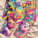 P-Pokemons P-Pikachus Fashion For Google Pixel 8 7A 7 6A 6 5A 5 4 4A XL 5G Black Silicon Shockproof Shell TPU Phone Case