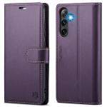 FLIPALM Wallet Case for Samsung Galaxy S25 FE, RFID Blocking Credit Card Holder, PU Leather Folio Flip Kickstand Protective Shockproof Cover for Galaxy S25 FE (Purple)