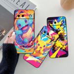 P-Pokemons P-Pikachus Fashion For Google Pixel 8 7A 7 6A 6 5A 5 4 4A XL 5G Black Silicon Shockproof Shell TPU Phone Case