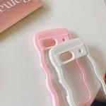 2IN1 Creative Curly Wavy Transparent Case For Google Pixel 9 Pro 9A 8 8A 7A Candy Color Shockproof Clear Hard Acrylic Back Cover