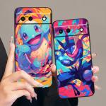 P-Pokemons P-Pikachus Fashion For Google Pixel 8 7A 7 6A 6 5A 5 4 4A XL 5G Black Silicon Shockproof Shell TPU Phone Case