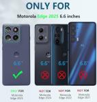 FNTCASE for Motorola Edge 2025 Case: Military Grade Drop Proof Protection Mobile Cover with Kickstand | Matte Textured Rugged Shockproof TPU | Protective Sturdy Phone Case - Black