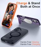 Temdan Designed for iPhone 17 Case, [Built-in Invisible Kickstand][Compatible with MagSafe][Military Grade Shockproof] Slim Translucent Matte Phone Case for iPhone 17 6.3 inch (Black)