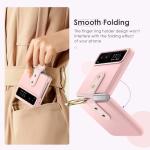 Maxdara for Moto Razr 2023 Case with Ring Holder, Slim Shockproof Phone Cover with Lens Protector (Pink)