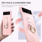 Maxdara for Moto Razr 2023 Case with Ring Holder, Slim Shockproof Phone Cover with Lens Protector (Pink)