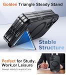 Temdan Designed for iPhone 17 Case, [Built-in Invisible Kickstand][Compatible with MagSafe][Military Grade Shockproof] Slim Translucent Matte Phone Case for iPhone 17 6.3 inch (Black)