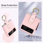 Maxdara for Moto Razr 2023 Case with Ring Holder, Slim Shockproof Phone Cover with Lens Protector (Pink)