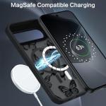 BENTOBEN Magnetic for Google Pixel 10 Case with Cute Butterfly Pattern, [Compatible with MagSafe] Translucent Matte Slim Shockproof Women Girl Protective Phone Case for Google Pixel 10,Black