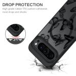 BENTOBEN Magnetic for Google Pixel 10 Case with Cute Butterfly Pattern, [Compatible with MagSafe] Translucent Matte Slim Shockproof Women Girl Protective Phone Case for Google Pixel 10,Black