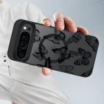 BENTOBEN Magnetic for Google Pixel 10 Case with Cute Butterfly Pattern, [Compatible with MagSafe] Translucent Matte Slim Shockproof Women Girl Protective Phone Case for Google Pixel 10,Black