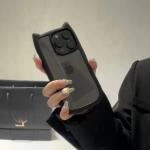 Cute Cat Ear Transparent Case For iPhone 17Air 12 13 14 15 16 Pro Max 11 Shockproof Acrylic Back Cover Silicone Kawaii Funda