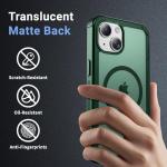 jaroco Magnetic for iPhone 13 Case, [Compatible with MagSafe][Military Grade Drop Protection][Heavy Duty Protection][Non-Slip][Shockproof] 2-Layer Durable Bumper Phone Case 6.1''-Forest Green