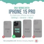 Smartish iPhone 15 Pro Wallet Case - Wallet Slayer Vol. 1 [Slim + Protective] Credit Card Holder - Drop Tested Hidden Card Slot Cover Compatible with Apple iPhone 15 Pro Case Wallet - Black Tie Affair