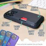 Smartish iPhone 15 Pro Wallet Case - Wallet Slayer Vol. 1 [Slim + Protective] Credit Card Holder - Drop Tested Hidden Card Slot Cover Compatible with Apple iPhone 15 Pro Case Wallet - Black Tie Affair