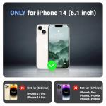 jaroco Magnetic for iPhone 13 Case, [Compatible with MagSafe][Military Grade Drop Protection][Heavy Duty Protection][Non-Slip][Shockproof] 2-Layer Durable Bumper Phone Case 6.1''-Forest Green