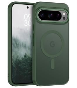 BENTOBEN for Magnetic Google Pixel 10 Pro Case, Phone Case for Google Pixel 10 Pro [Compatible with Magsafe] Translucent Matte Slim Shockproof Drop Protective Girl Women Men Boy Cute Cover, Dark Green