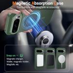 BENTOBEN for Magnetic Google Pixel 10 Pro Case, Phone Case for Google Pixel 10 Pro [Compatible with Magsafe] Translucent Matte Slim Shockproof Drop Protective Girl Women Men Boy Cute Cover, Dark Green