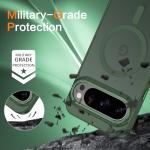 BENTOBEN for Magnetic Google Pixel 10 Pro Case, Phone Case for Google Pixel 10 Pro [Compatible with Magsafe] Translucent Matte Slim Shockproof Drop Protective Girl Women Men Boy Cute Cover, Dark Green