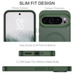 BENTOBEN for Magnetic Google Pixel 10 Pro Case, Phone Case for Google Pixel 10 Pro [Compatible with Magsafe] Translucent Matte Slim Shockproof Drop Protective Girl Women Men Boy Cute Cover, Dark Green