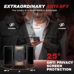 TONGATE Magnetic Stand for Samsung Galaxy S25 Ultra Case with Privacy Screen Protector, [Compatible with Magsafe] [Military Drop Protection] S25 Ultra Case with Camera Cover & Belt Clip, Black 6.9"