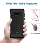 JETech Slim Fit Case for Samsung Galaxy S10e, Thin Phone Cover with Shock-Absorption and Carbon Fiber Design (Black)