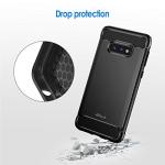 JETech Slim Fit Case for Samsung Galaxy S10e, Thin Phone Cover with Shock-Absorption and Carbon Fiber Design (Black)