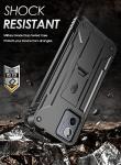 Poetic Revolution Case for Motorola Moto G 5G 2023 [Not for 2022 Version], [20FT Mil-Grade Drop Tested], Full-Body Rugged Shockproof Protective Cover with Kickstand & Built-in-Screen Protector, Black
