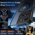 BESINPO Magnetic Case for Motorola Moto G 2025[Not for 2024],Translucent Matte Shockproof Protective Slim Bumper Cover for Motorola Moto G 2025 6.7"(Black)