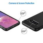 JETech Slim Fit Case for Samsung Galaxy S10e, Thin Phone Cover with Shock-Absorption and Carbon Fiber Design (Black)