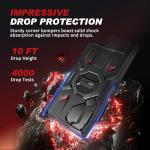 TONGATE Magnetic Stand for Samsung Galaxy S25 Ultra Case with Privacy Screen Protector, [Compatible with Magsafe] [Military Drop Protection] S25 Ultra Case with Camera Cover & Belt Clip, Black 6.9"