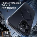 Metal Ring Stand Matte Magnetic Case for Magsafe IPhone 17 Air 15 14 13 12 11 16 Pro Max Plus with Lens Protector Mac Safe Cover