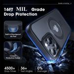 Metal Ring Stand Matte Magnetic Case for Magsafe IPhone 17 Air 15 14 13 12 11 16 Pro Max Plus with Lens Protector Mac Safe Cover