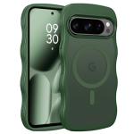 BENTOBEN Magnetic for Google Pixel 10 Pro XL Case Cute, Curly Wavy Pixel 10ProXL Case [Compatible with MagSafe] Anti-Slip Bumper Matte Slim Women Girls Boys Cover for Google 10ProXL 6.8", Deep Green