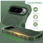 BENTOBEN Magnetic for Google Pixel 10 Pro XL Case Cute, Curly Wavy Pixel 10ProXL Case [Compatible with MagSafe] Anti-Slip Bumper Matte Slim Women Girls Boys Cover for Google 10ProXL 6.8", Deep Green