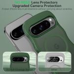 BENTOBEN Magnetic for Google Pixel 10 Pro XL Case Cute, Curly Wavy Pixel 10ProXL Case [Compatible with MagSafe] Anti-Slip Bumper Matte Slim Women Girls Boys Cover for Google 10ProXL 6.8", Deep Green