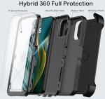 KECAI for Motorola Moto G 5G 2025 Case with Belt Clip Holster, 2X Screen Protector, Heavy Duty Shockproof Drop Protection Military Grade Rugged Full Body Phone Cover with Kickstand (Black)