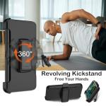 KECAI for Motorola Moto G 5G 2025 Case with Belt Clip Holster, 2X Screen Protector, Heavy Duty Shockproof Drop Protection Military Grade Rugged Full Body Phone Cover with Kickstand (Black)