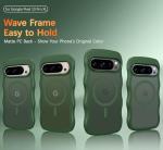 BENTOBEN Magnetic for Google Pixel 10 Pro XL Case Cute, Curly Wavy Pixel 10ProXL Case [Compatible with MagSafe] Anti-Slip Bumper Matte Slim Women Girls Boys Cover for Google 10ProXL 6.8", Deep Green