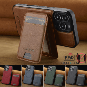 2 In 1 Detachable Leather Case For iPhone 16 17 Air 16E 15 14 13 12 11 Pro XS Max XR 8 Plus SE Card Pocket Magnetic Phone Cover