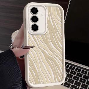 Zebra Striped Pattern Case For Samsung Galaxy S25 Edge S24 S25 FE S23 S22 Ultra A17 A56 A16 A15 A36 A26 A54 A55 Soft Phone Cover
