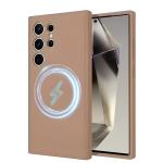 For Magsafe Magnetic Liquid Silicone Case For Samsung Galaxy S24 S23 S22 S21 Ultra S21 Fe Wireless Charge Back Cover Accessories