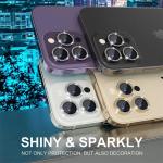 Sparkly Rhinestone Camera Lens Protector Case For iPhone 17 16 15 14 13 12 11 Pro Max 15 16 Plus 16E Screen Protector Film